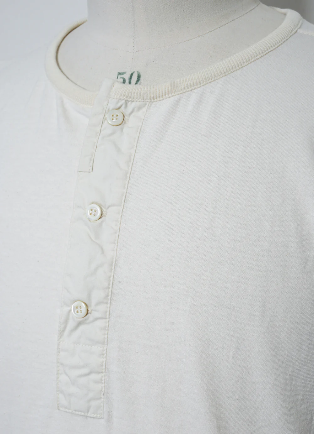 JONAS 150-15-1 | Long Sleeved Henley | Off-white - Image 7