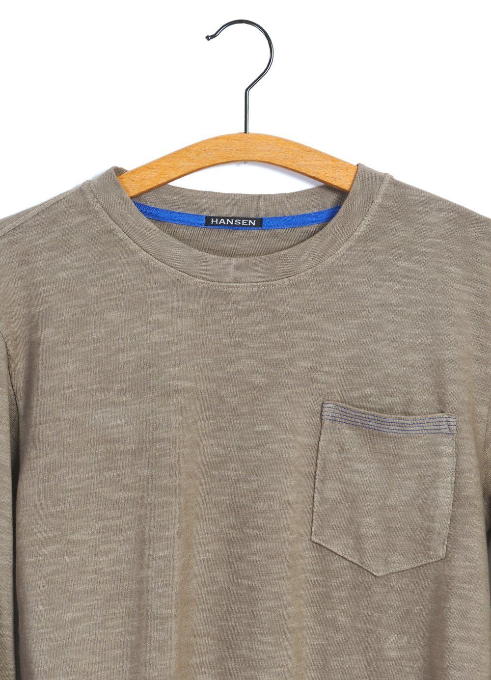JONES | Long Sleeve Crew Neck Pocket T | Clay - Image 5