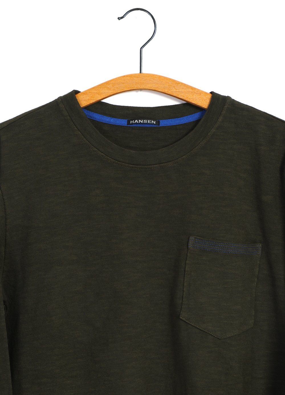 JONES | Long Sleeve Crew Neck Pocket T | Seaweed - Image 5
