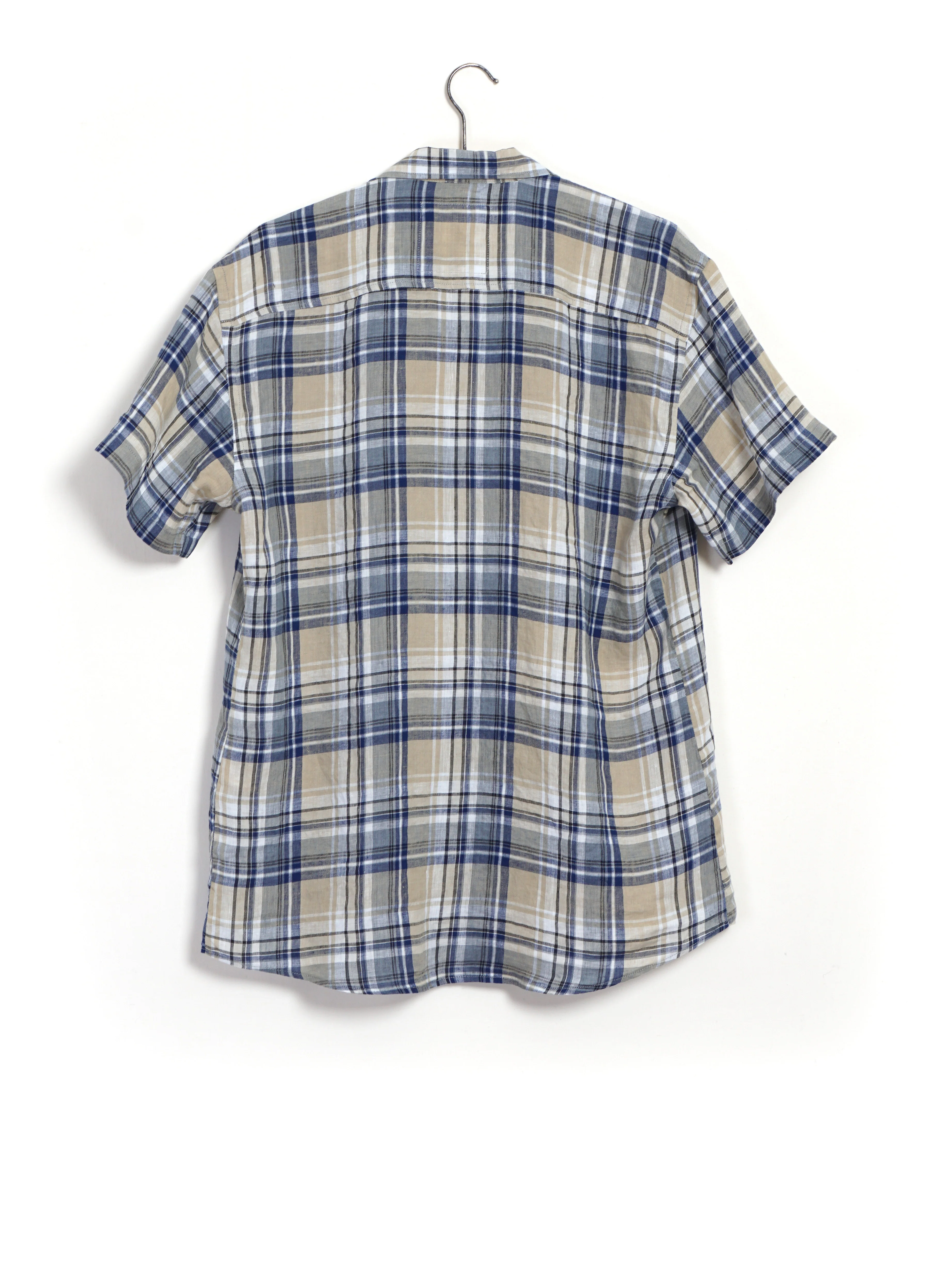 JONNY | Short Sleeve Shirt | Big Blue Checks - Image 2