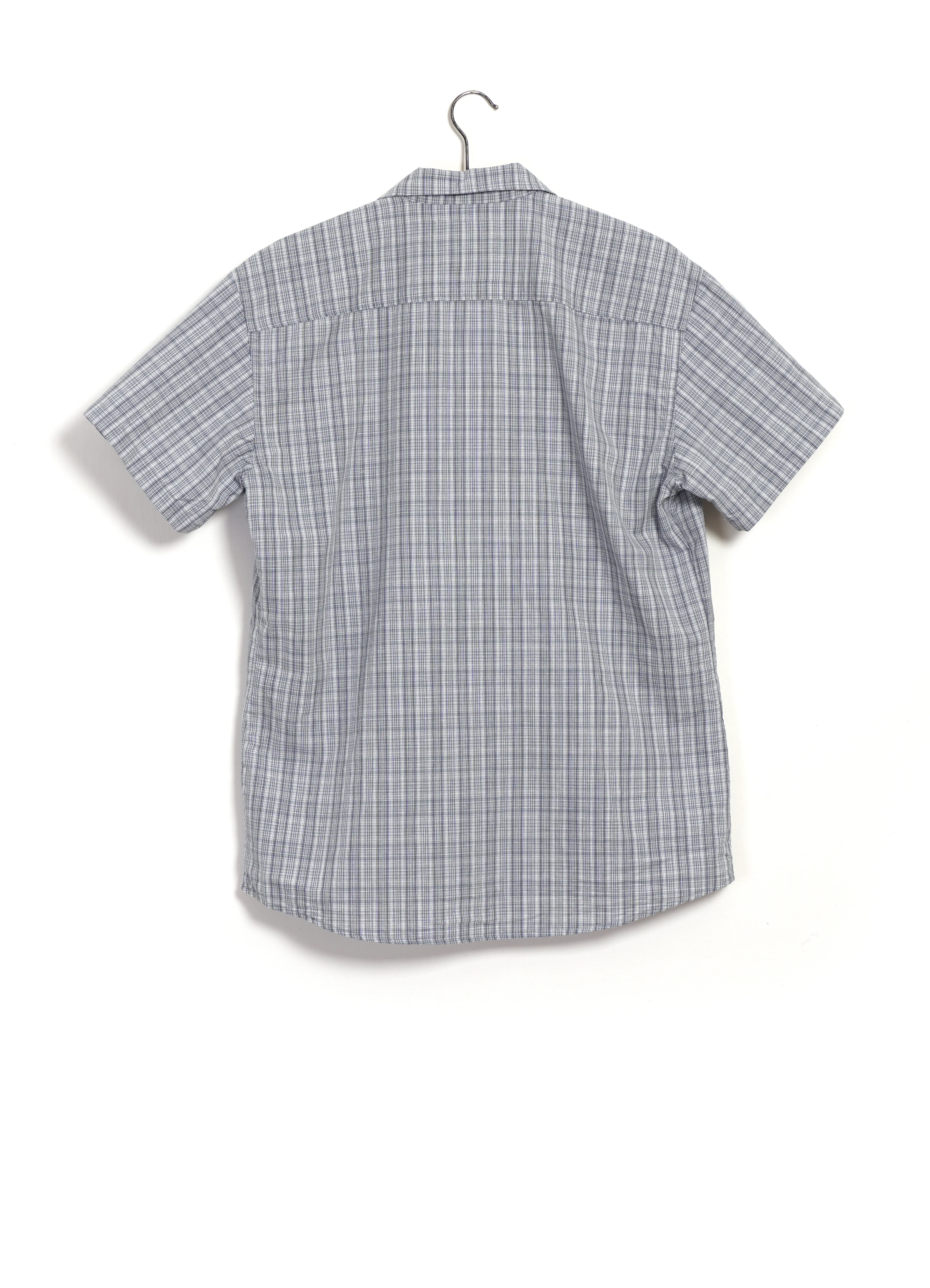 JONNY | Short Sleeve Shirt | Small Blue Checks - Image 2