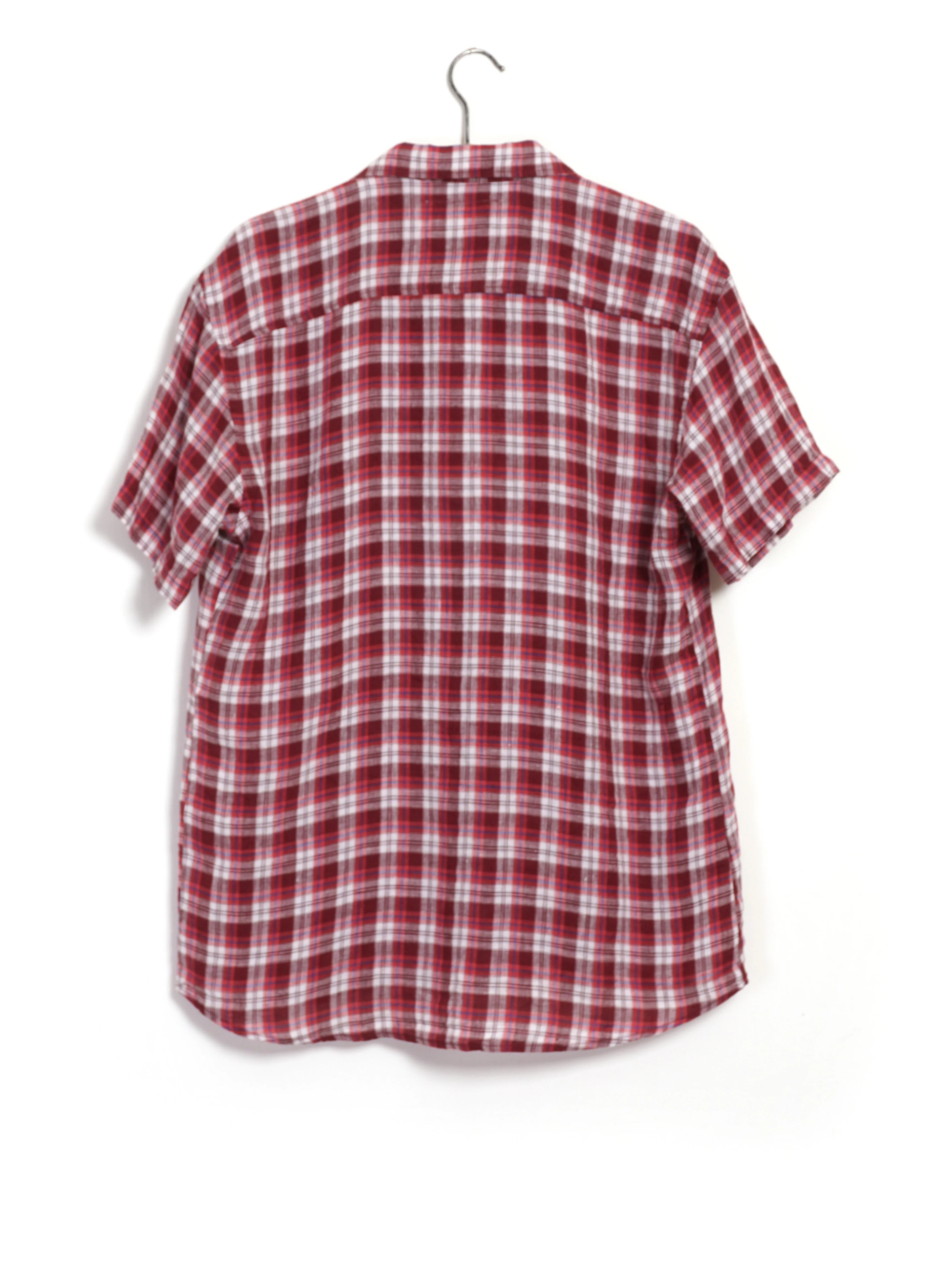JONNY | Short Sleeve Shirt | Small Red Checks - Image 2