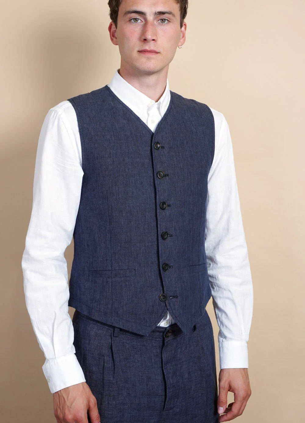 KALLE | Casual Classic Vest | Blue Delave - Image 2