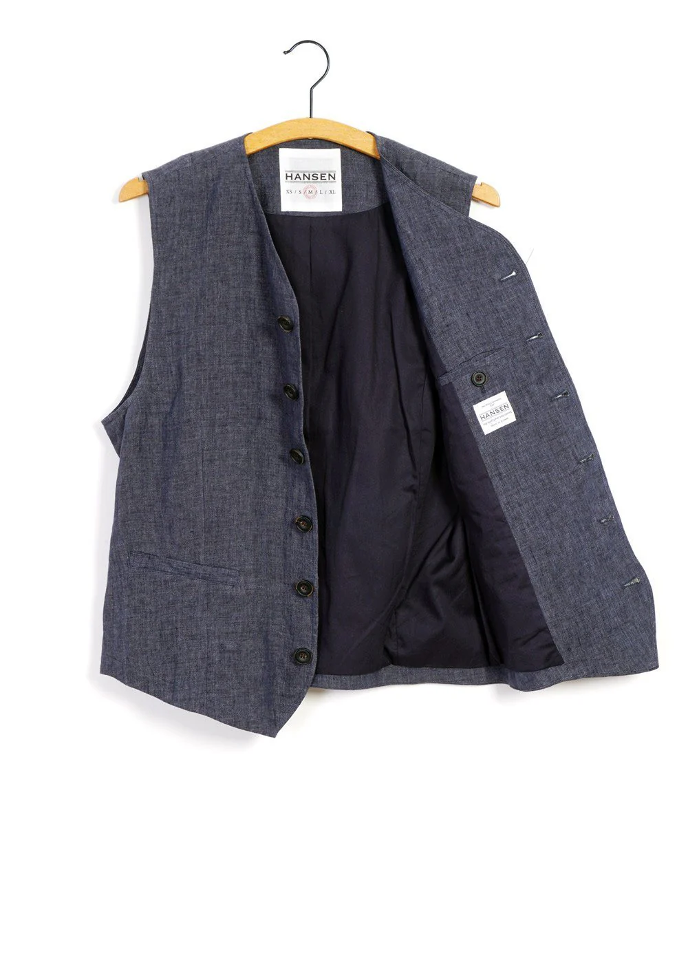 KALLE | Casual Classic Vest | Blue Delave - Image 4
