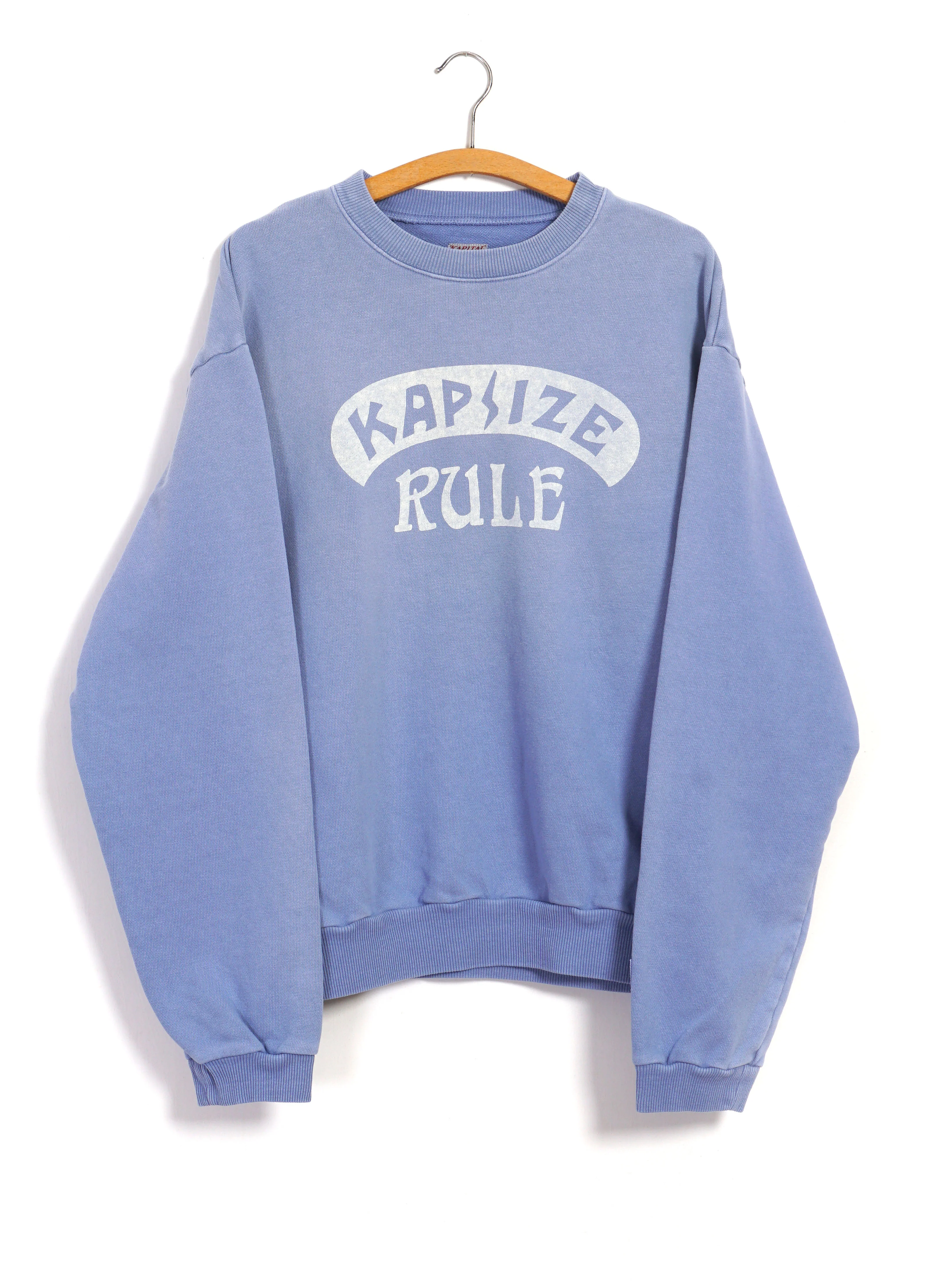 KAPSIZE RULE | Faded Print Hoodie | Powder Blue