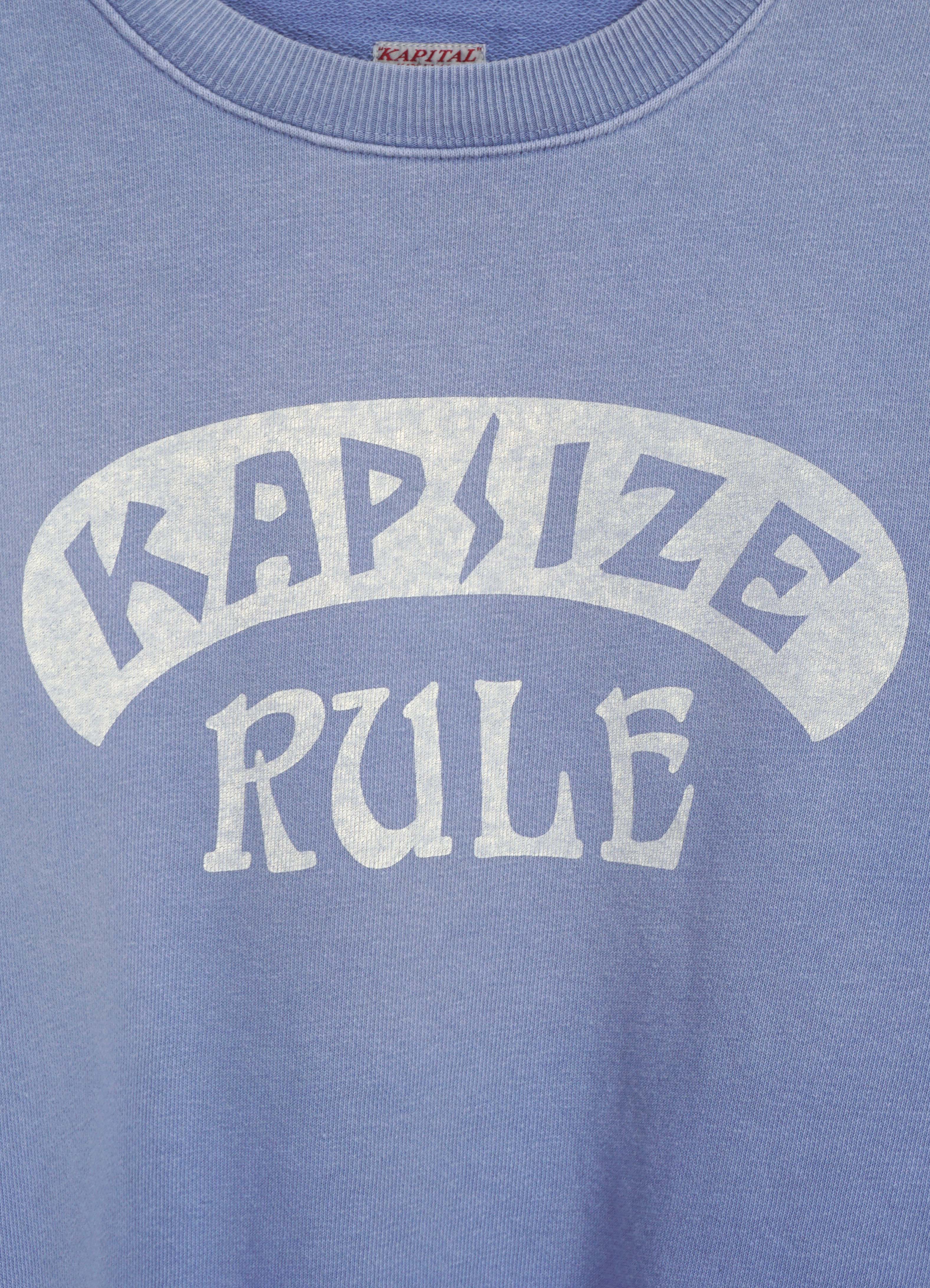 KAPSIZE RULE | Faded Print Hoodie | Powder Blue - Image 2
