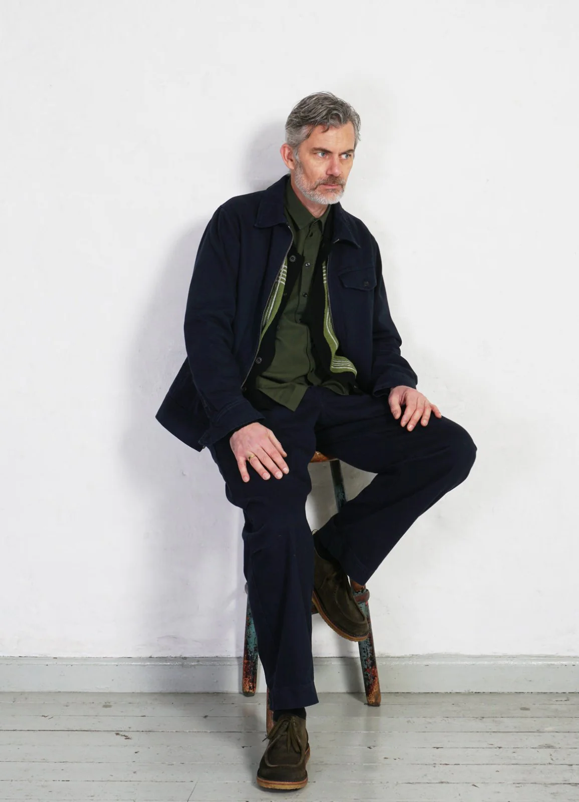 KARLO | Wide Cut Utility Trousers | Navy - Image 7