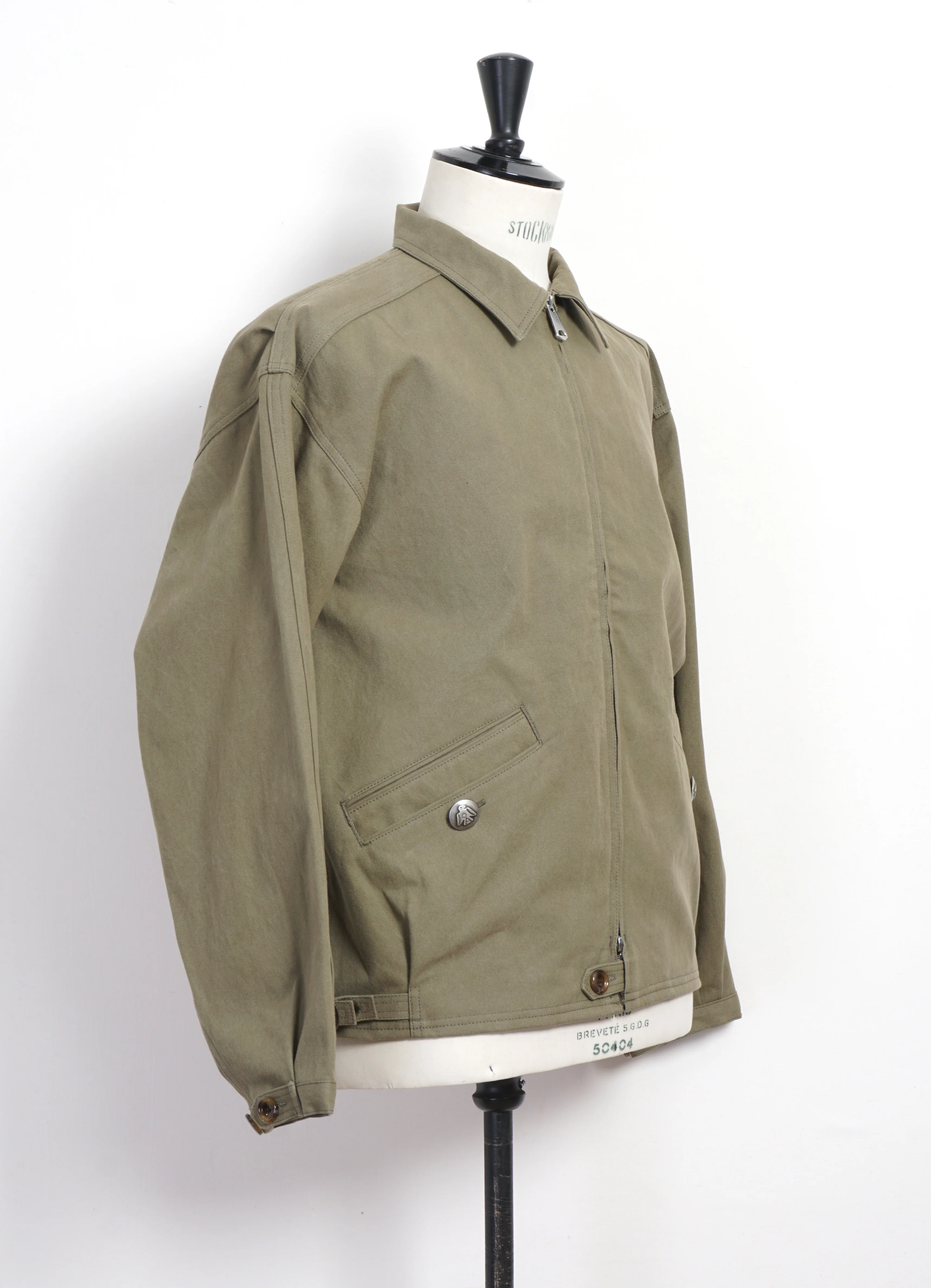 KAYAK PAW-PAW | Cotton-Canvas Blouson Jacket | Khaki - Image 2