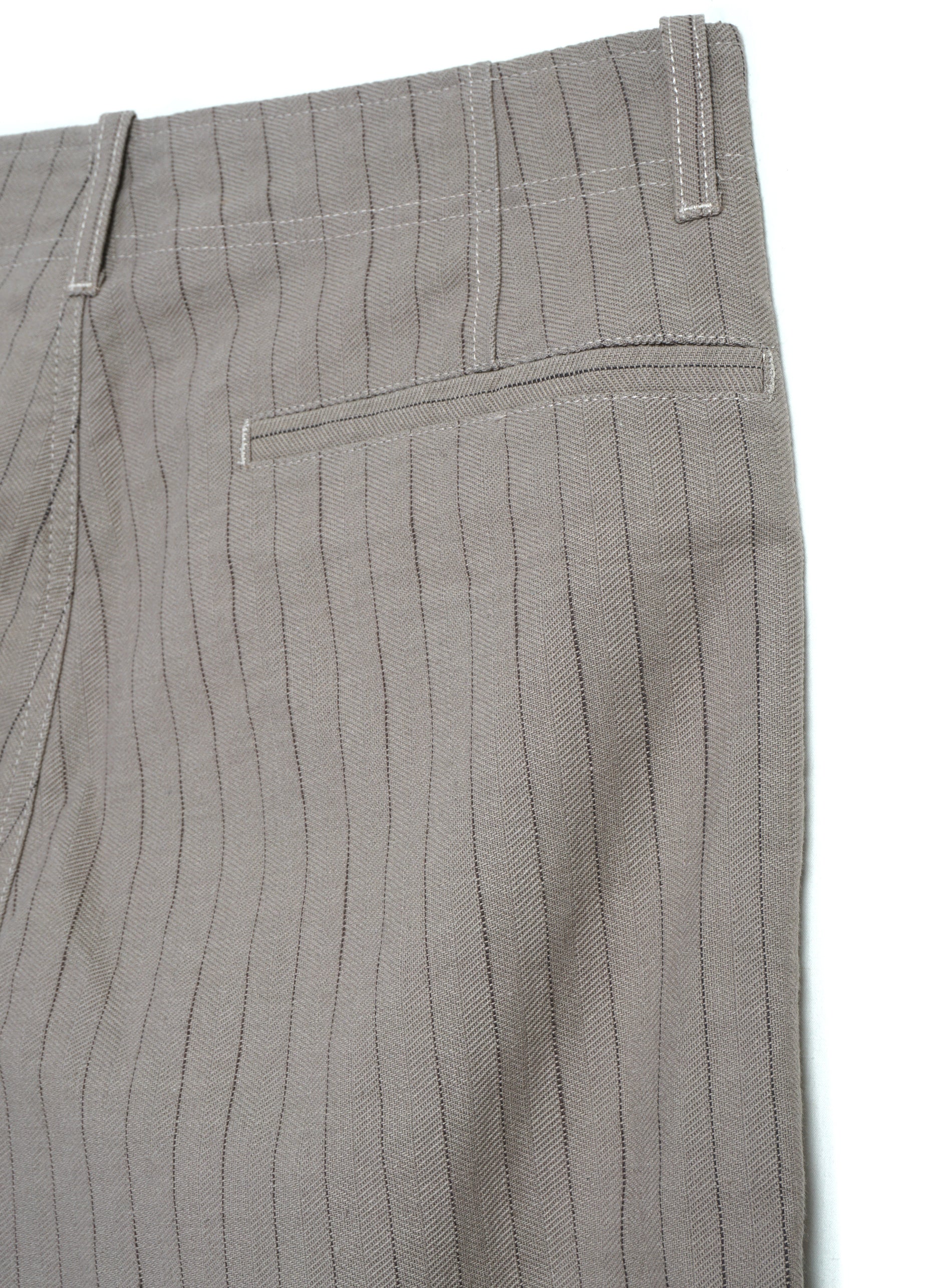 KELD 31-57-5 | Straight Cut Trousers | Beige Herringbone Pin - Image 4