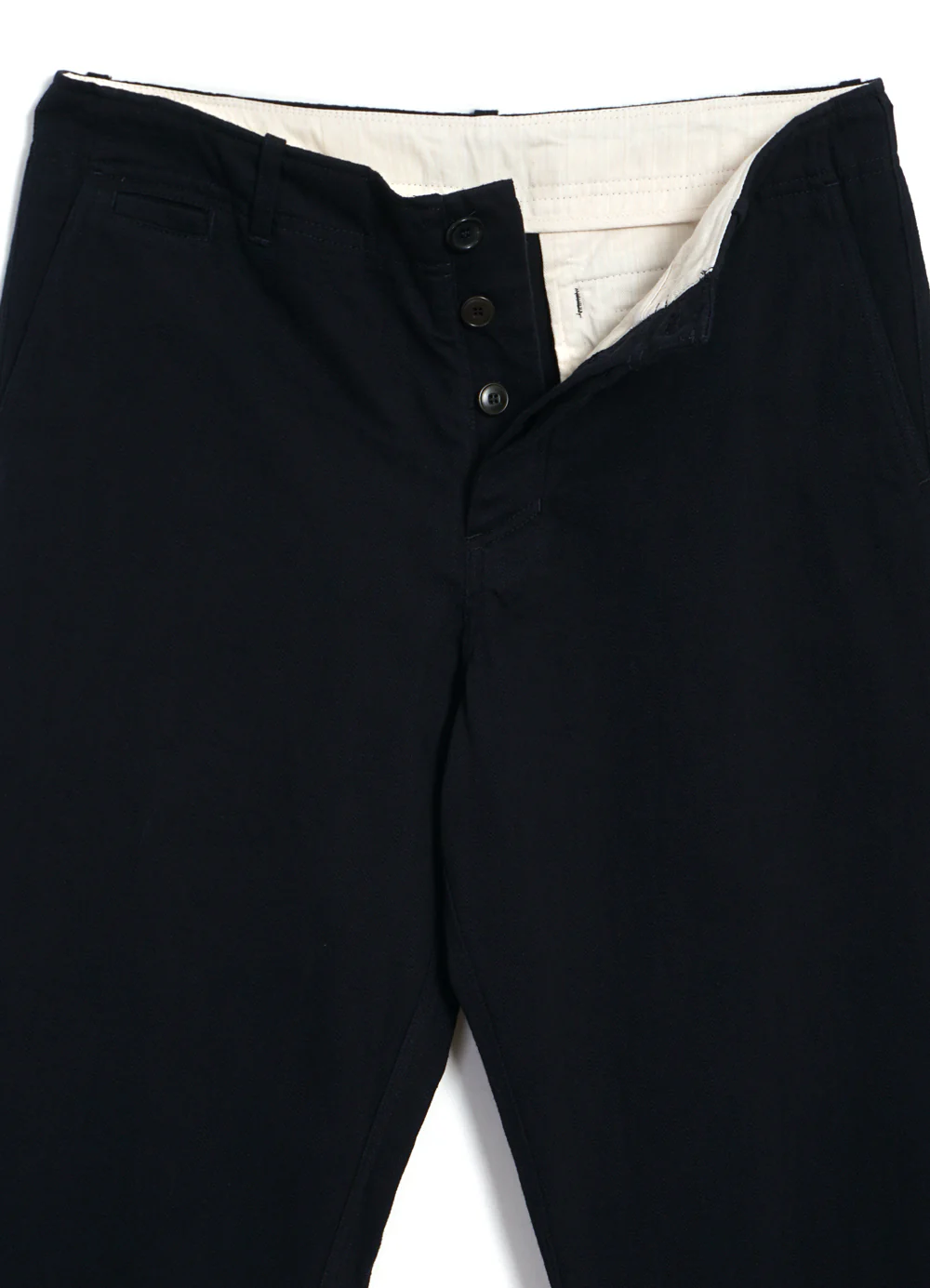 KELD | Straight Legs Work Trousers | Black Slub - Image 4