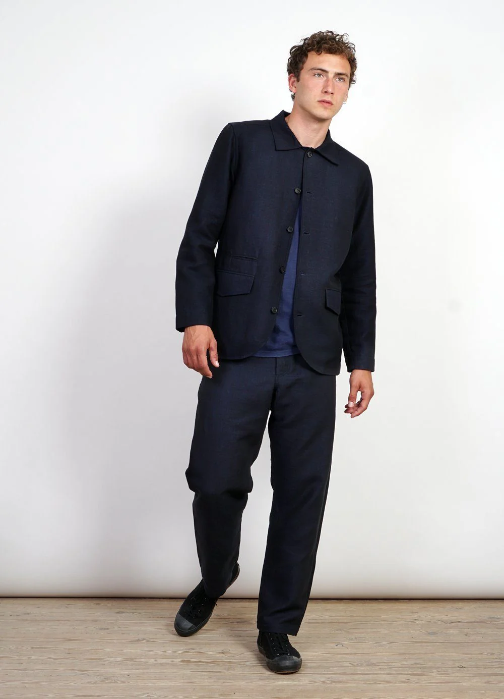 KEN | Wide Cut Trousers| 3-Tone Blue - Image 6