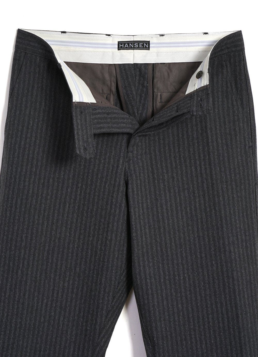 KIAN | Cinch Back Wide Trousers | Grey Pin - Image 5