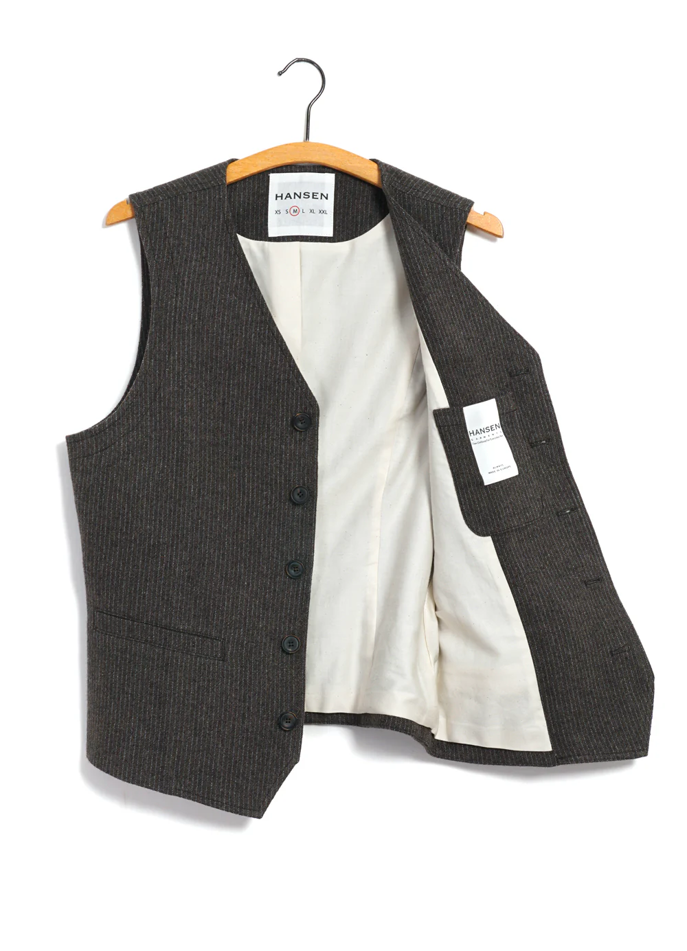 KNUD 30-44-9 | Casual Waistcoat | Brown Wool Pin - Image 4