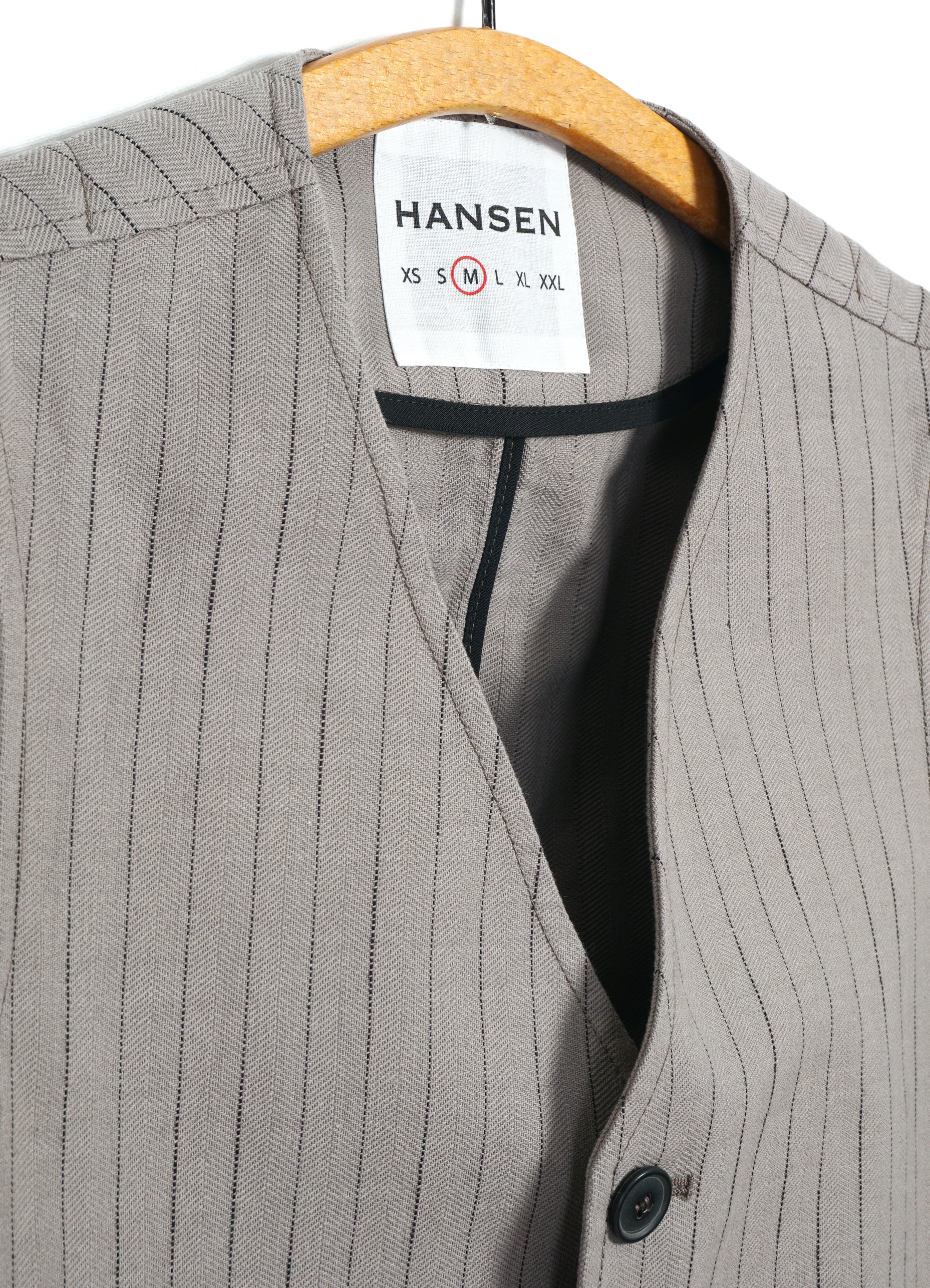 KNUD 31-57-5 | Casual Waistcoat | Beige Herringbone Pin - Image 3