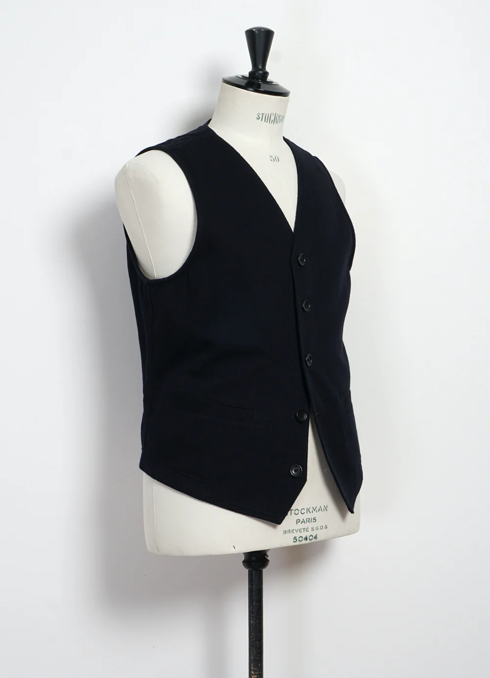 KNUD | Casual Waistcoat | Black Slub - Image 3
