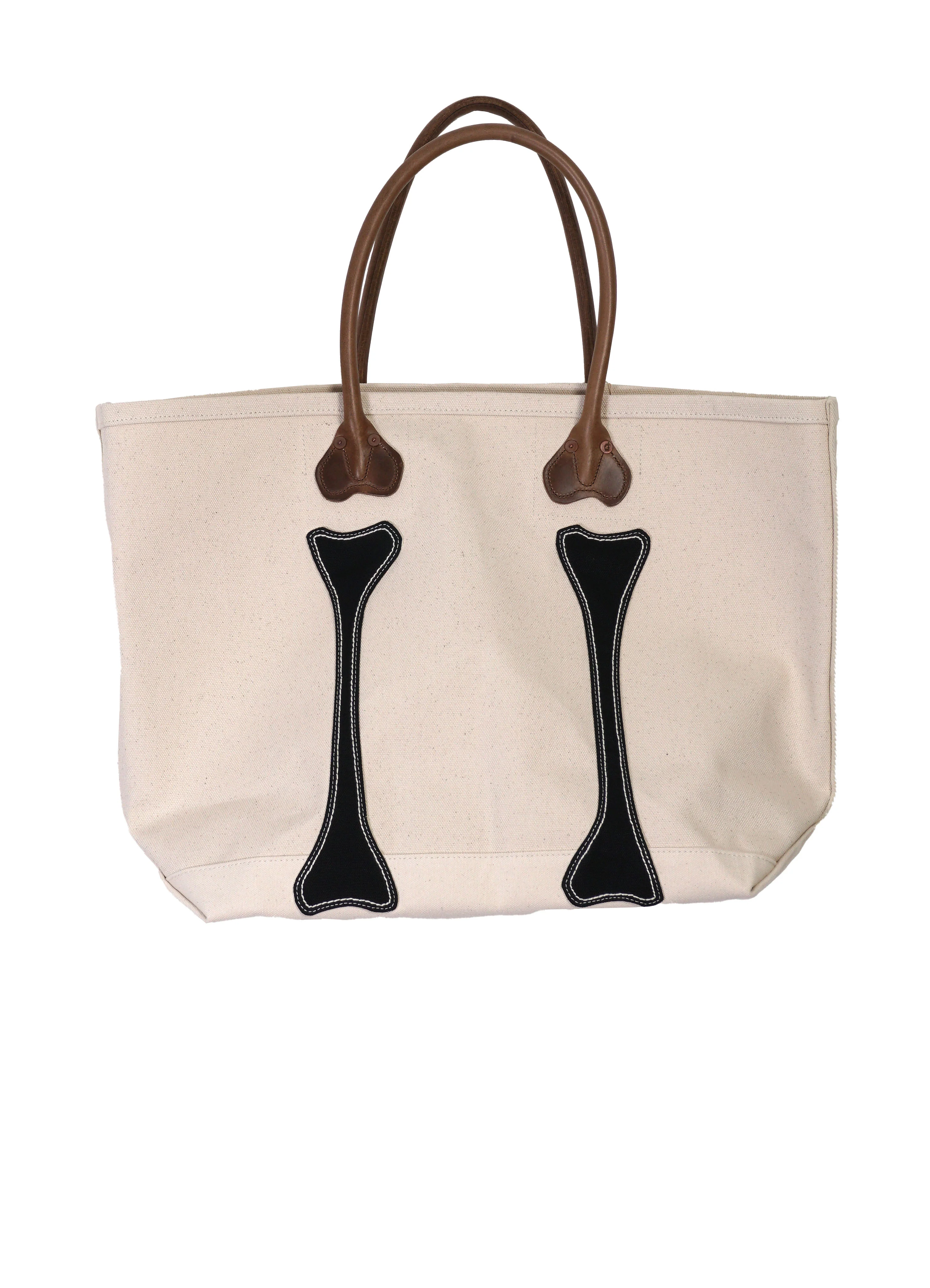KOTSU KOTSU | #4 Canvas Tote Bag (M) | Ecru/Black - Image 3