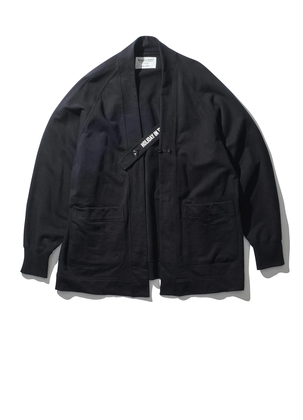 KURT | Cotton Fleece Cardigan | Black