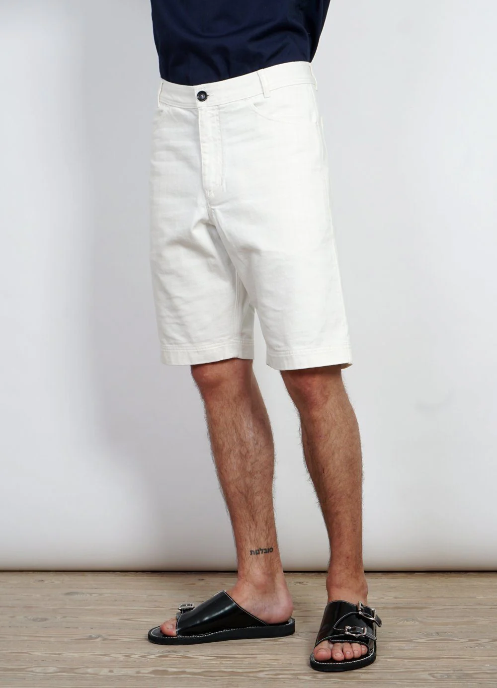 LENNY | Casual Work Shorts | Ecru - Image 3