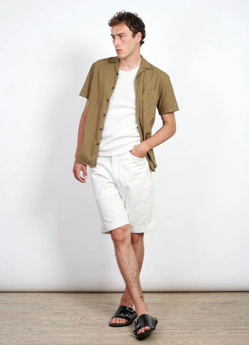 LENNY | Casual Work Shorts | Ecru - Image 6
