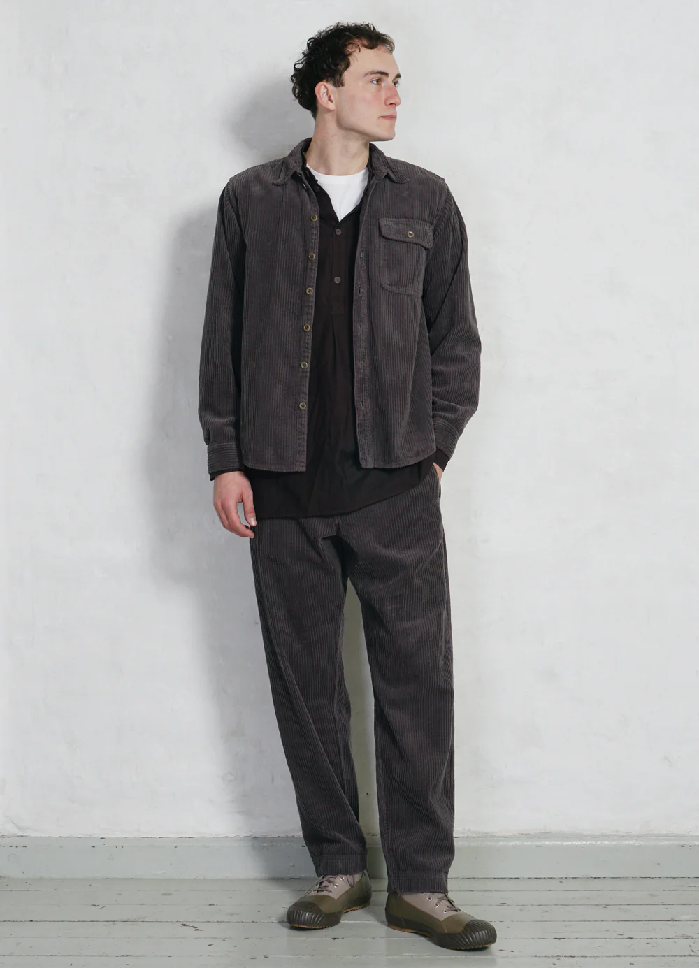 LEVI 28-12-8 | Long Loose Fit Pull On Shirt | Plum - Image 2