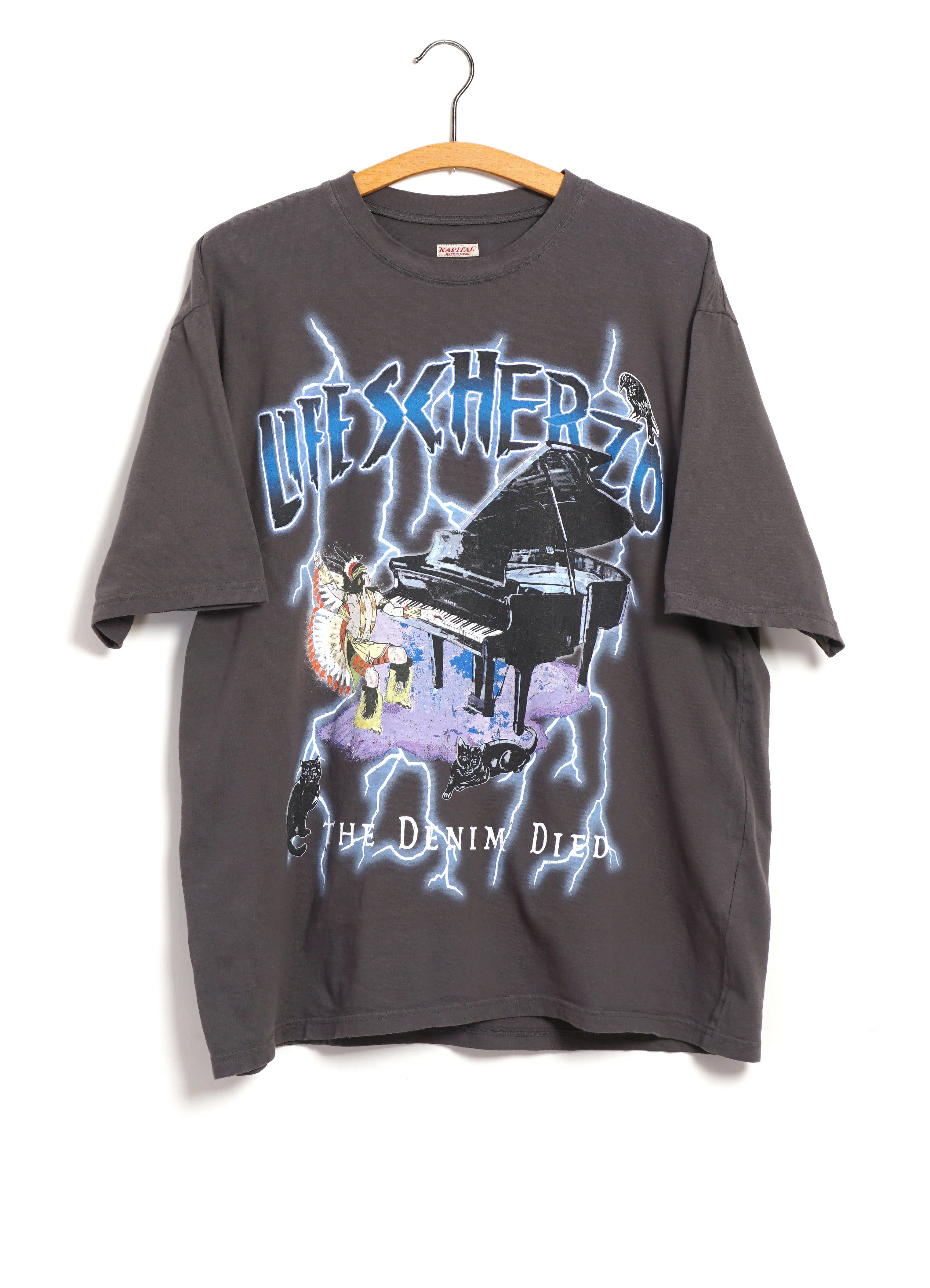 LIGHTNING PIANO | Crew T-shirt | Black