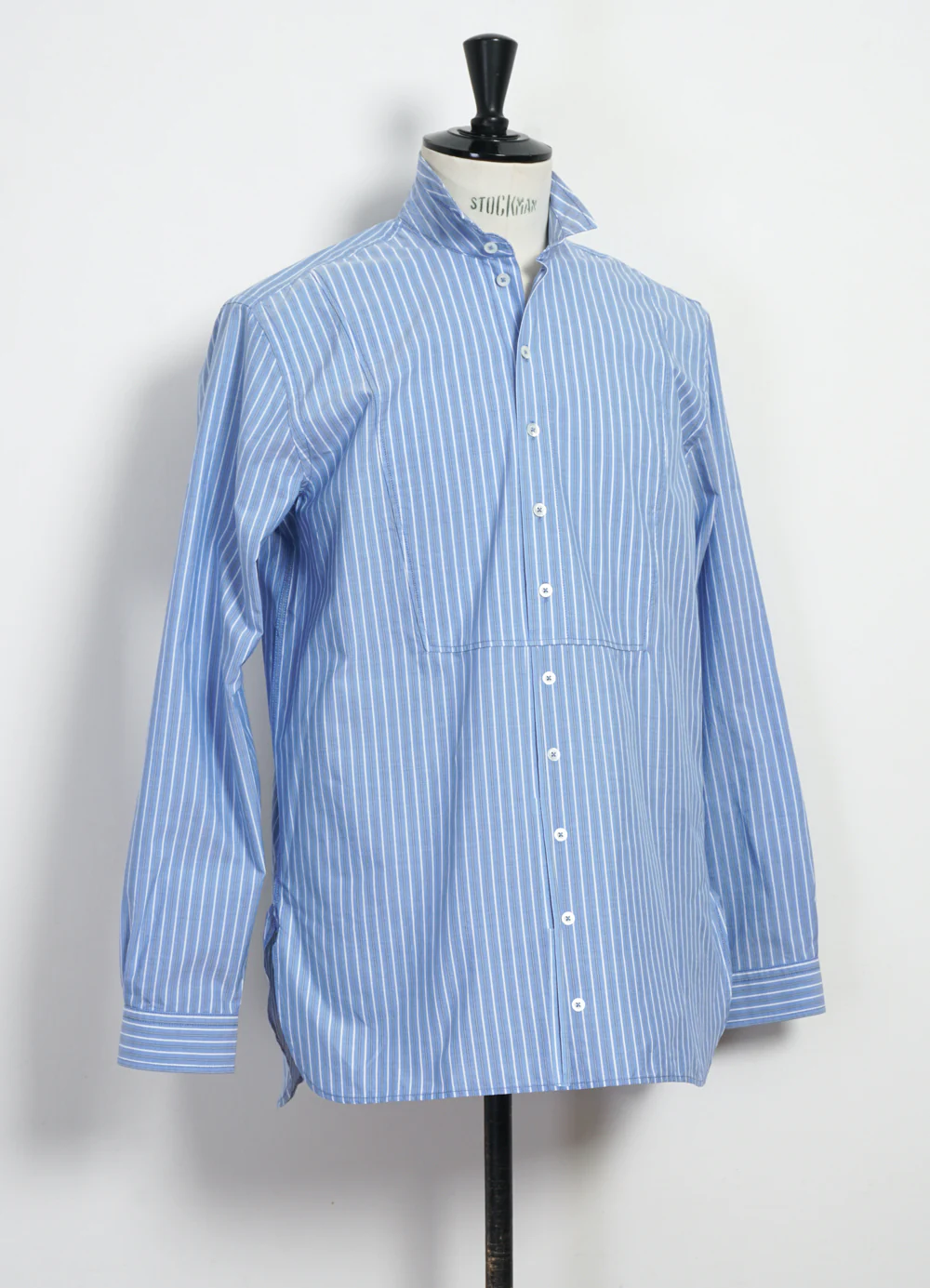 LUIS 30-19-1 | Loose Tuxedo Shirt | Blue stripes - Image 4