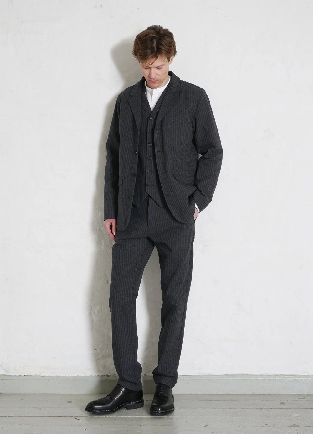 LUKAS | Blazer Jacket | Grey Pin - Image 2
