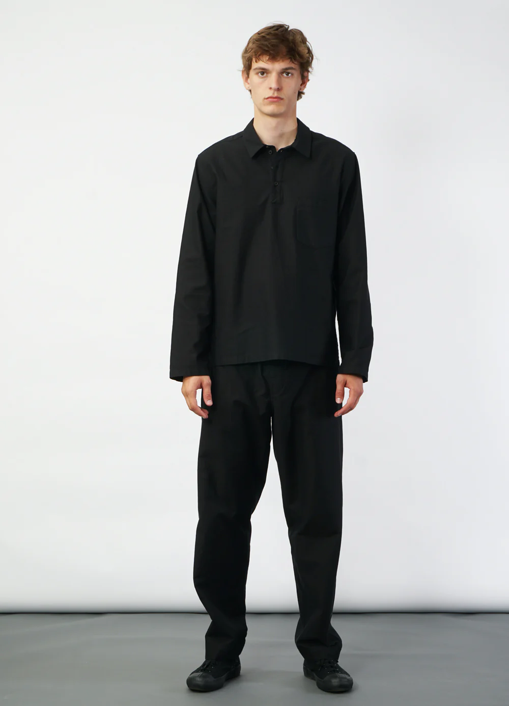 MARCO 29-12-2 | Polo Style Pull-on Shirt | Black - Image 3