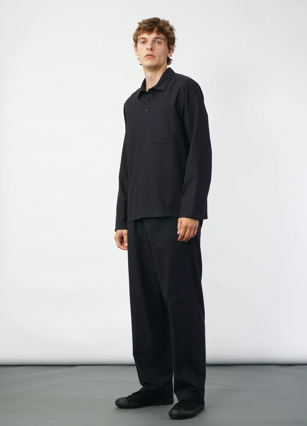 MARCO 29-12-3 | Polo Style Pull-on Shirt | Navy - Image 3