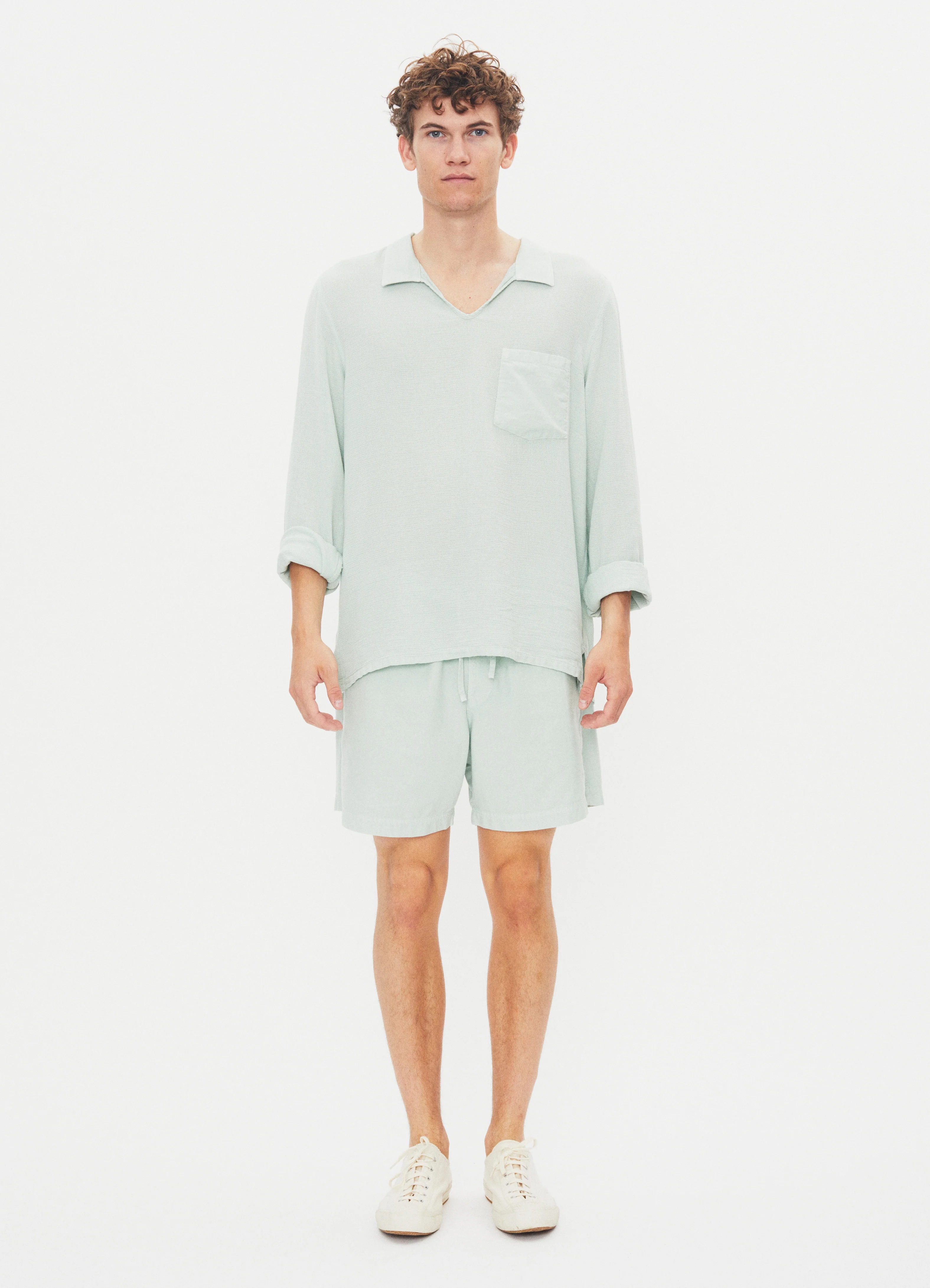 MARIUS 31-39-6 | Casual Gauze Pull-on Shirt | La Digue - Image 2