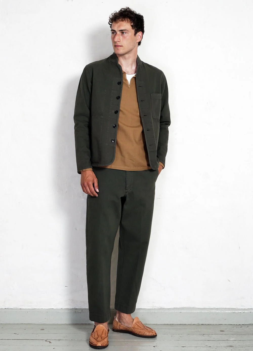 MARIUS | Casual Pull On Shirt | Hay - Image 2