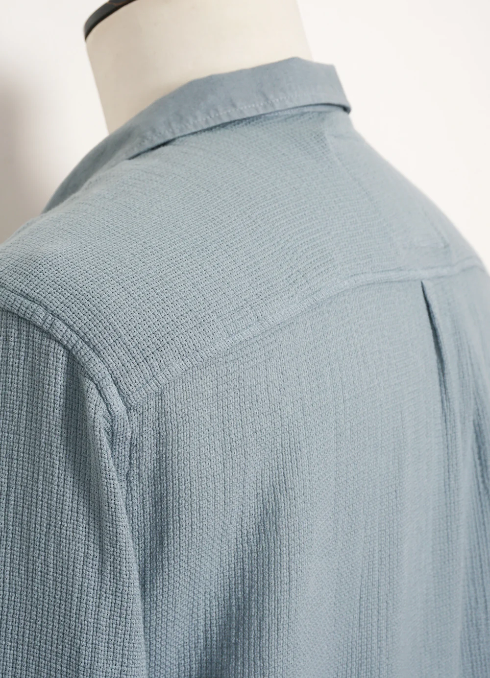 MARIUS | Casual Gauze Pull-on Shirt | Lagoon - Image 6