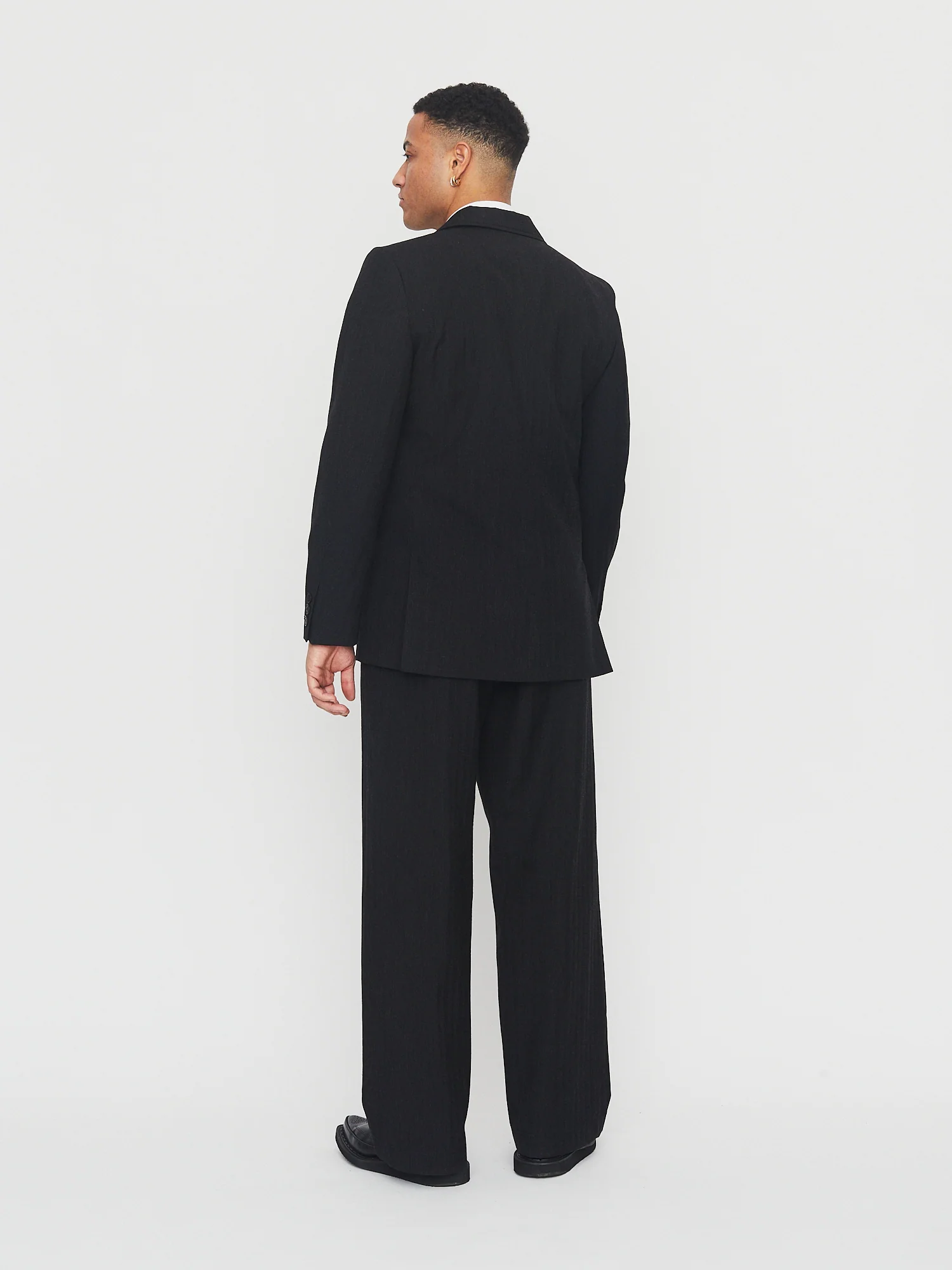 MIKA 30-33-2 | Wide Straight Pleated Trousers | Anthracite - Image 7