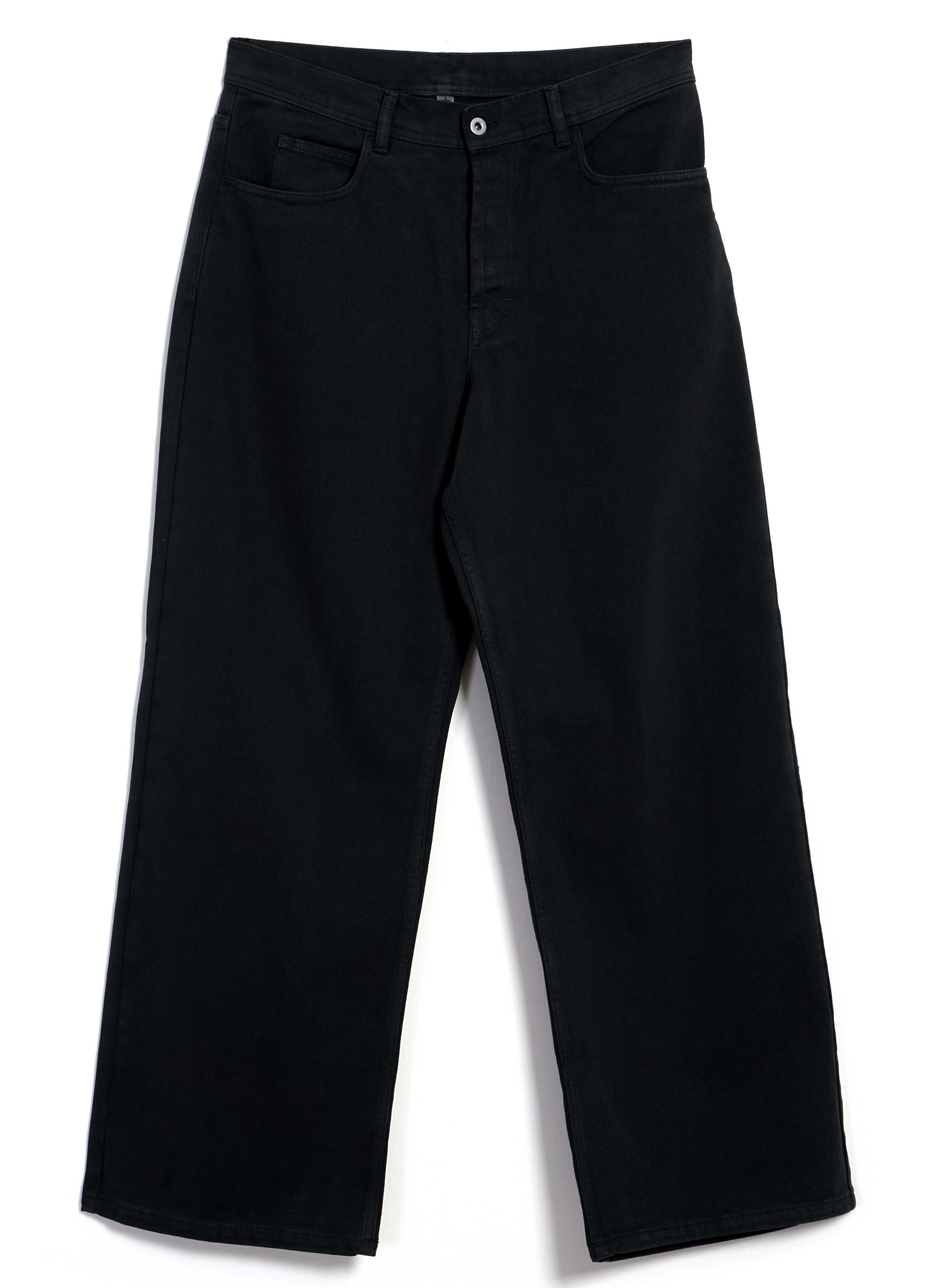 MILAN 30-26-2 | Straight Wide Workwear Trousers | Washed Black