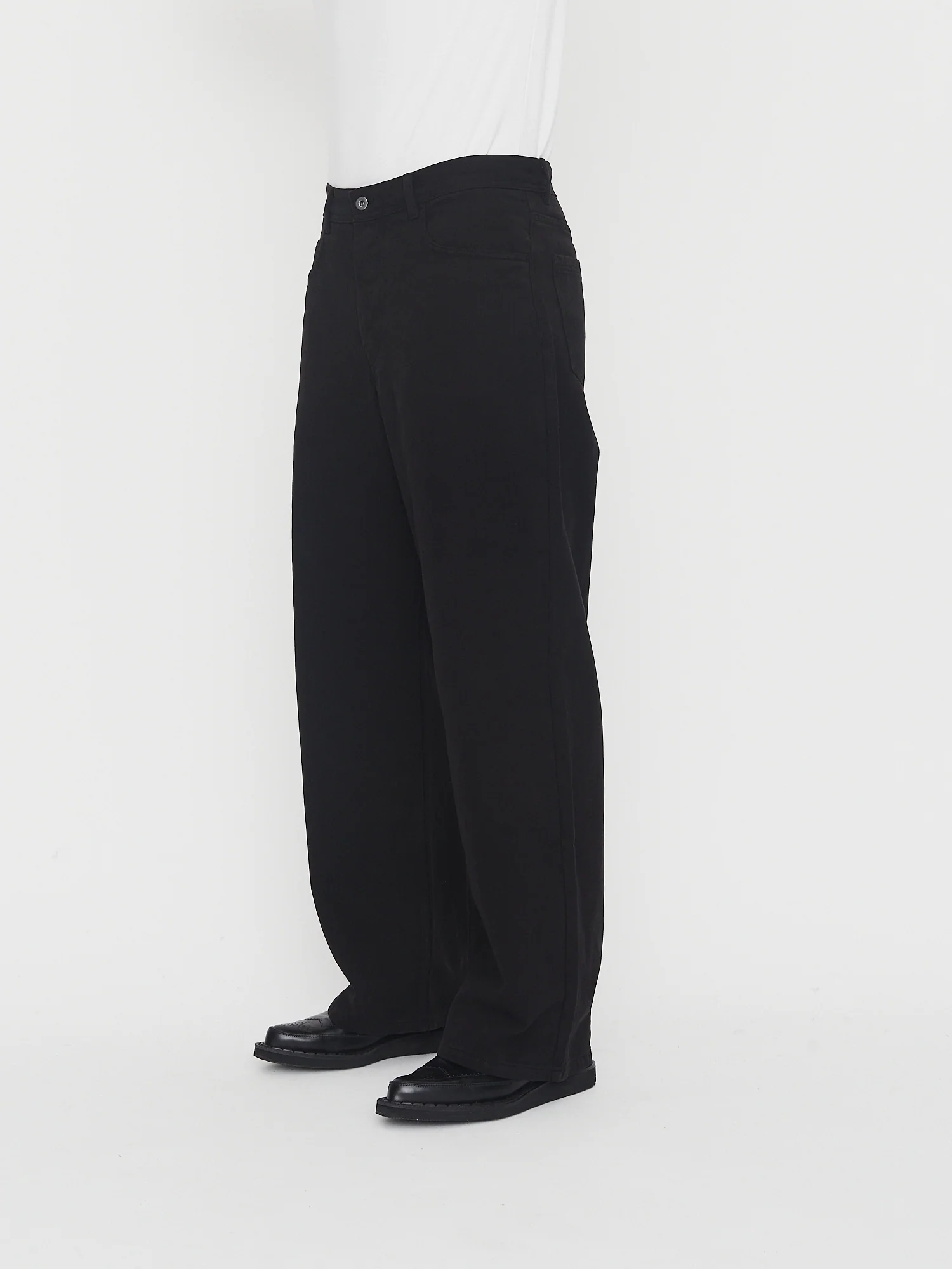 MILAN 30-26-2 | Straight Wide Workwear Trousers | Washed Black - Image 2