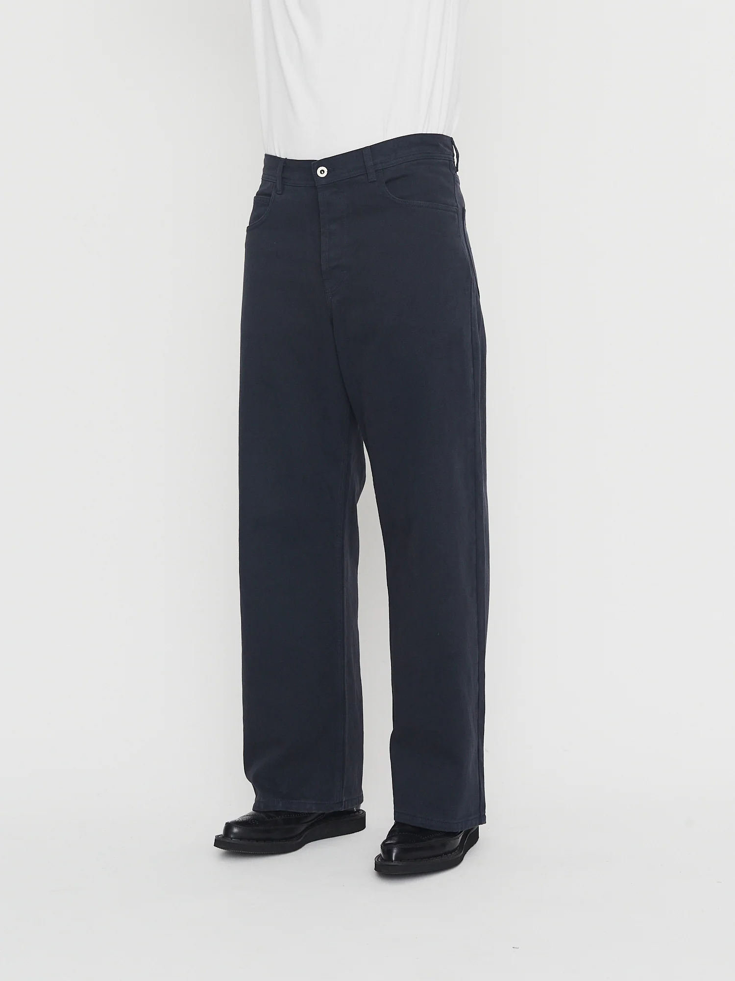 MILAN 30-26-3 | Straight Wide Workwear Trousers | Blue Whale - Image 2