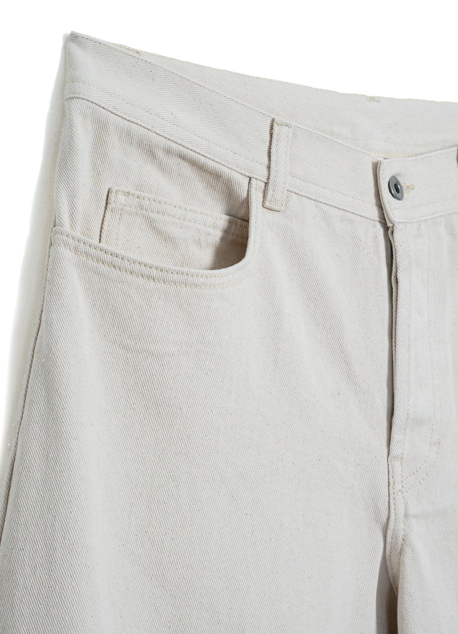 MILAN 31-26-1 | Straight Wide Workwear Trousers | Ecru - Image 4