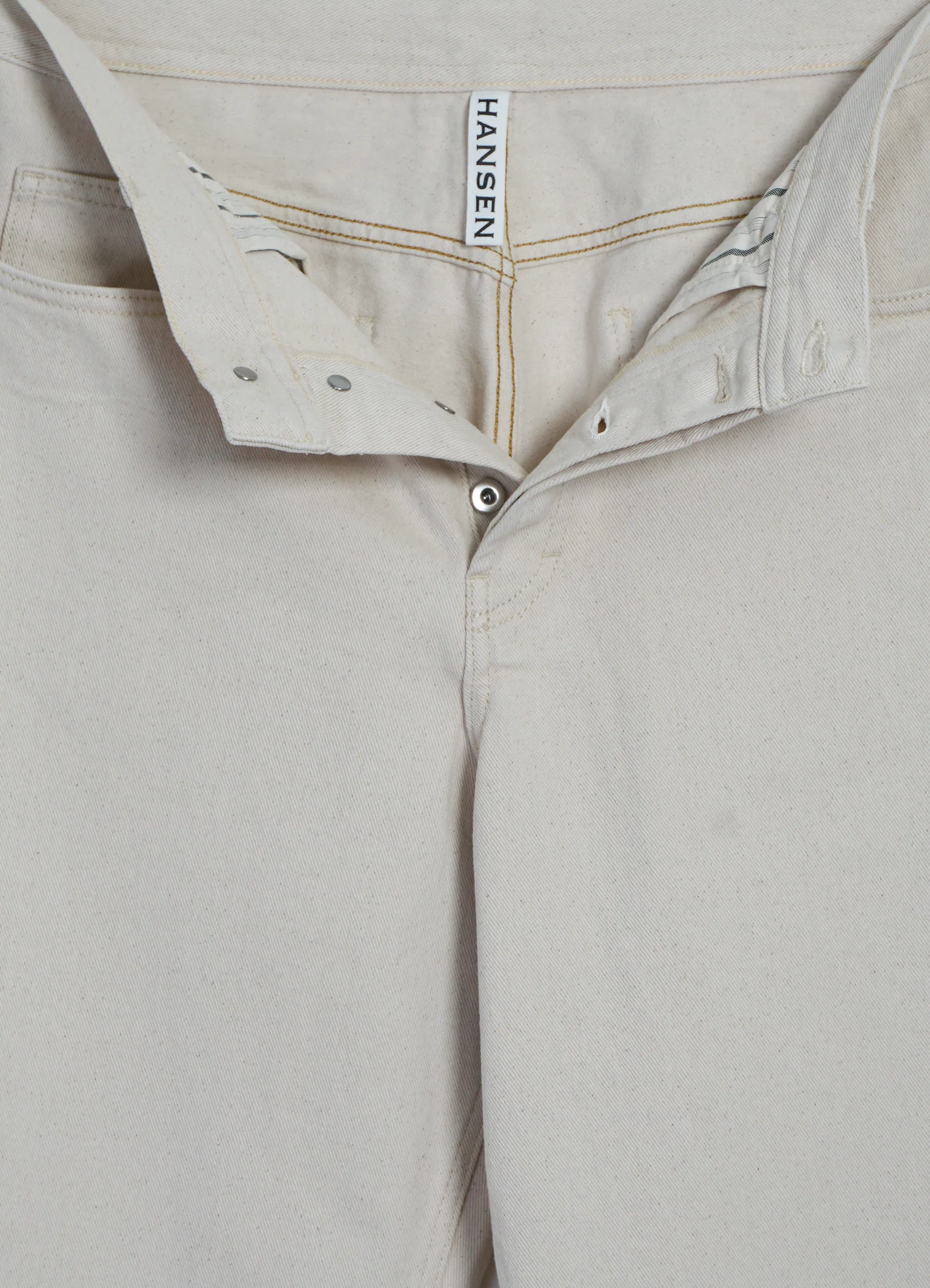 MILAN 31-26-1 | Straight Wide Workwear Trousers | Ecru - Image 5