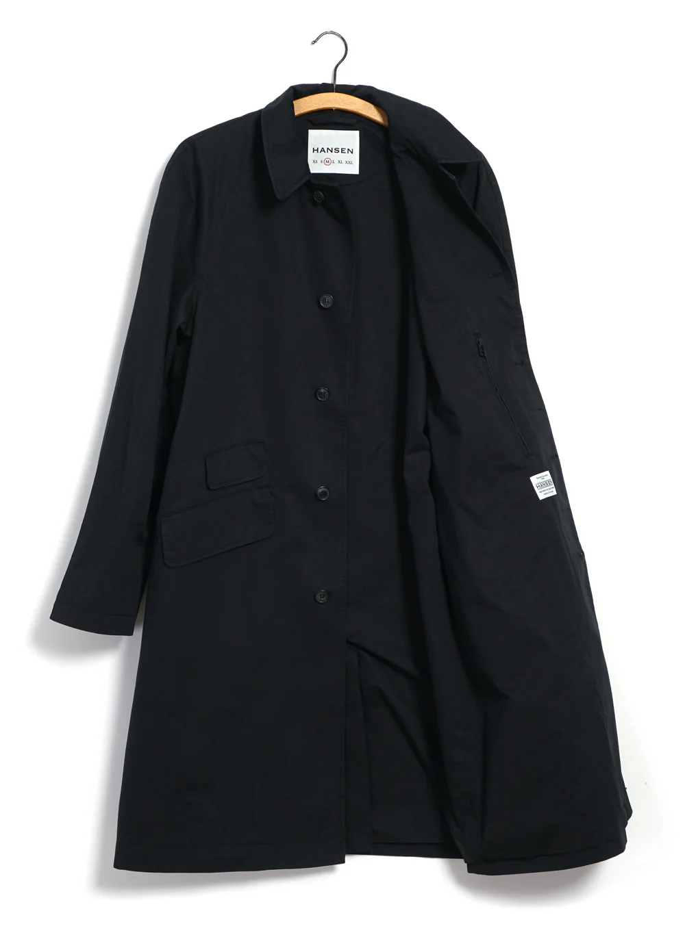 MORTEN | Long Coat | Black Drill - Image 3