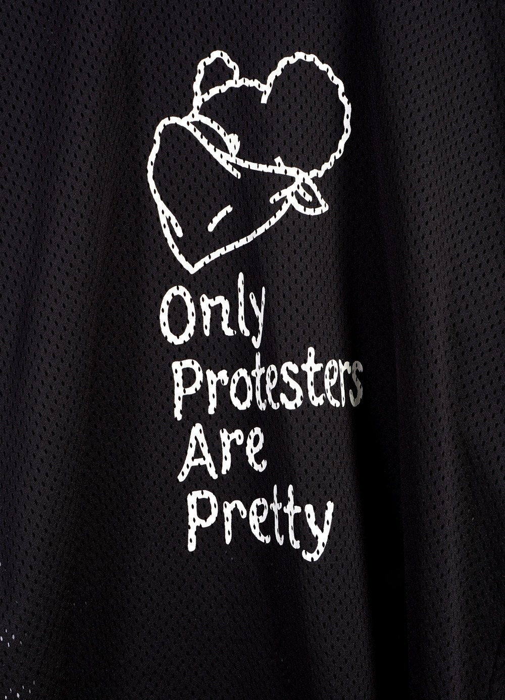 SLOGAN JERSEY | Long Sleeve Mesh Crew T | Black - Image 3