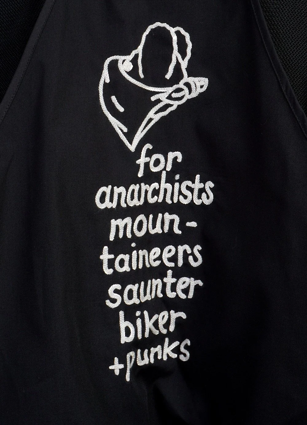 SLOGAN PARKA | Mesh Zip Hoodie | Black - Image 3