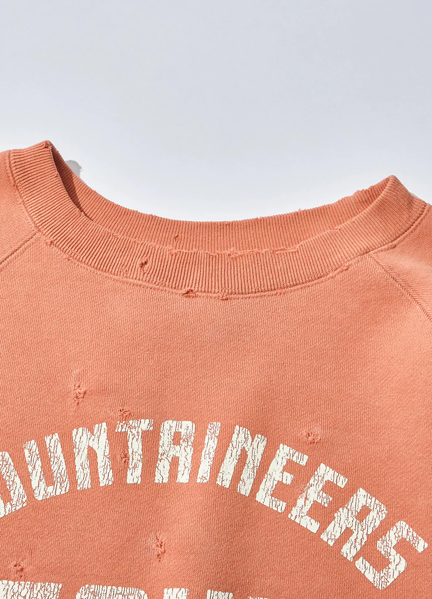 MOUNTAINEERS HEAVEN | Damaged Crewneck Sweatshirt | Carrot - Image 3