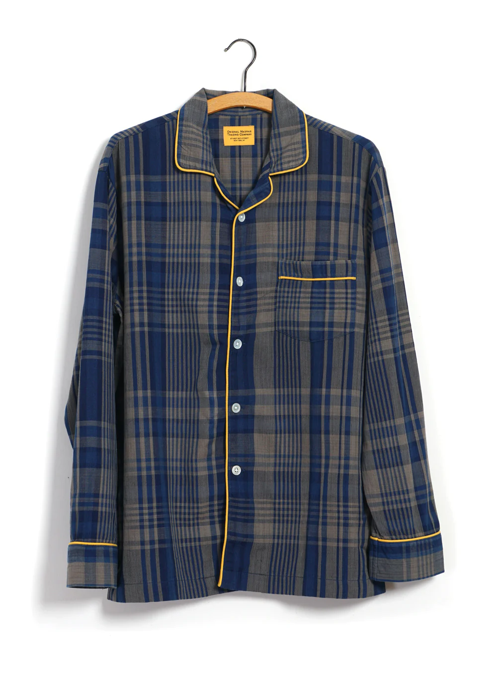 PAJAMA SUIT | Natural Dye Stout Weave | Blue Checks