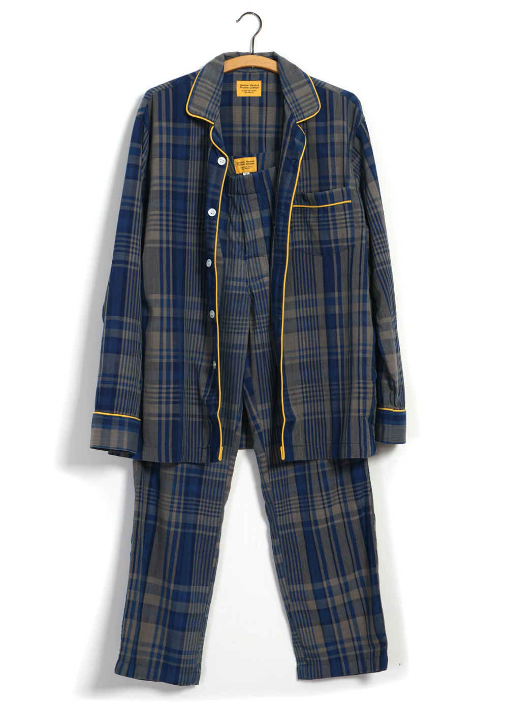 PAJAMA SUIT | Natural Dye Stout Weave | Blue Checks - Image 2