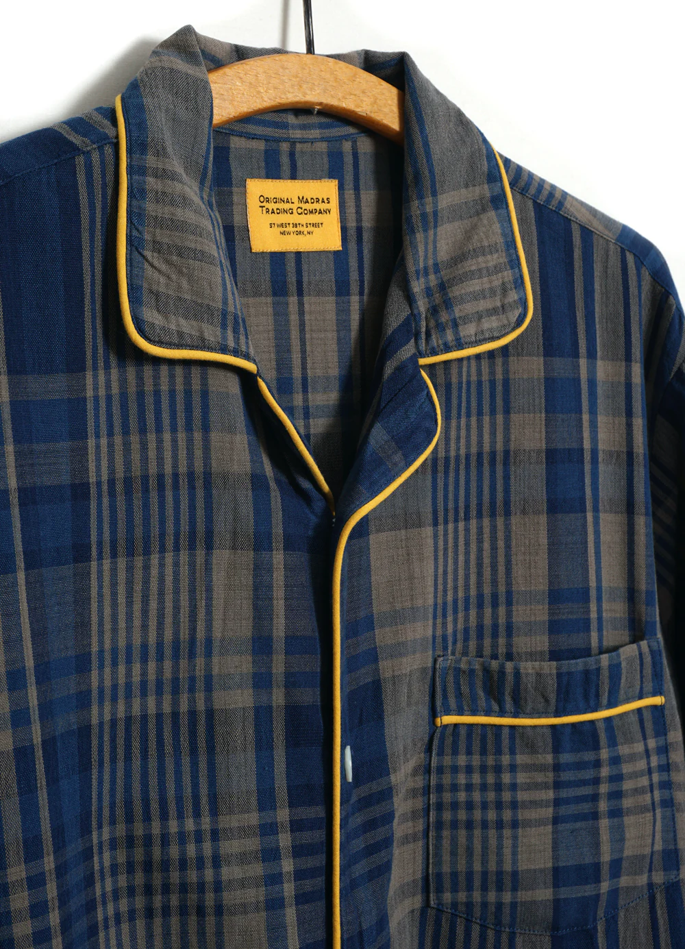 PAJAMA SUIT | Natural Dye Stout Weave | Blue Checks - Image 3