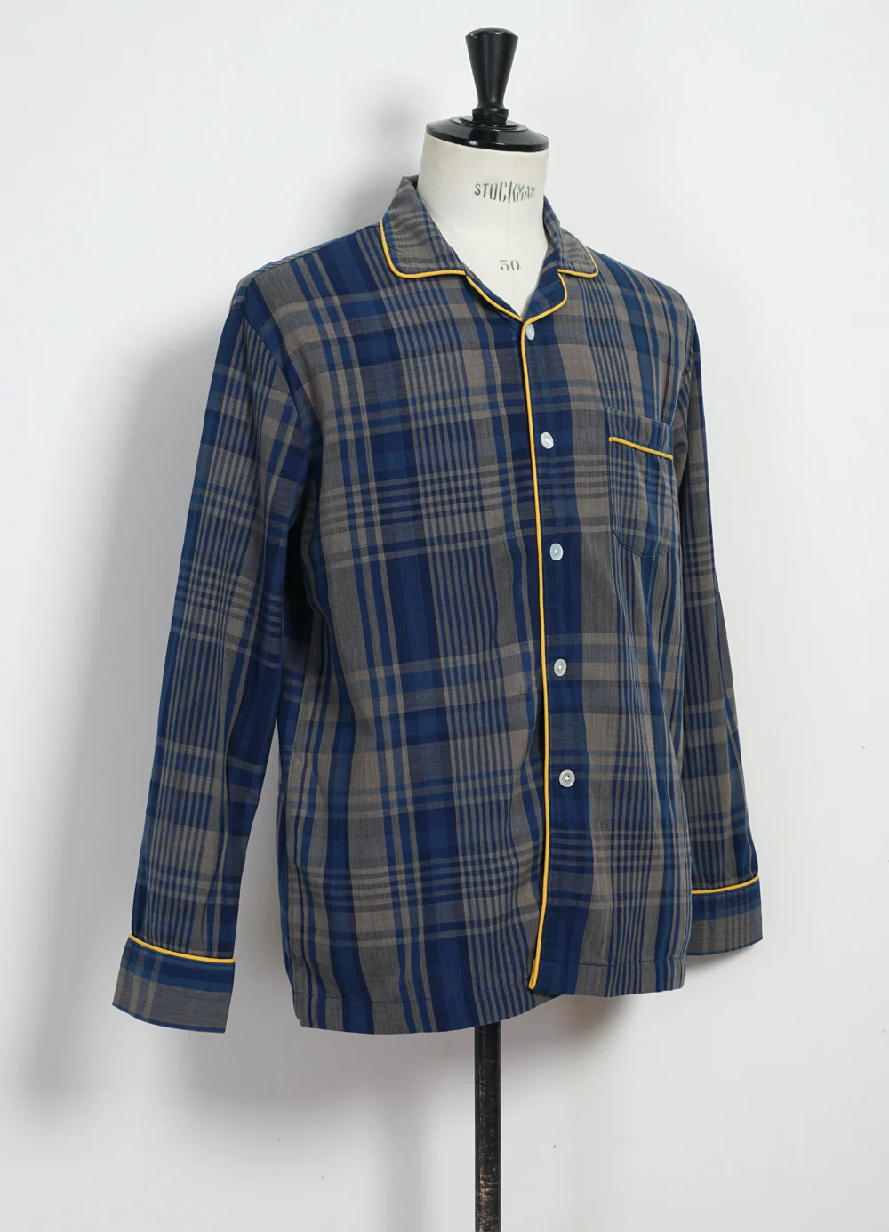 PAJAMA SUIT | Natural Dye Stout Weave | Blue Checks - Image 5