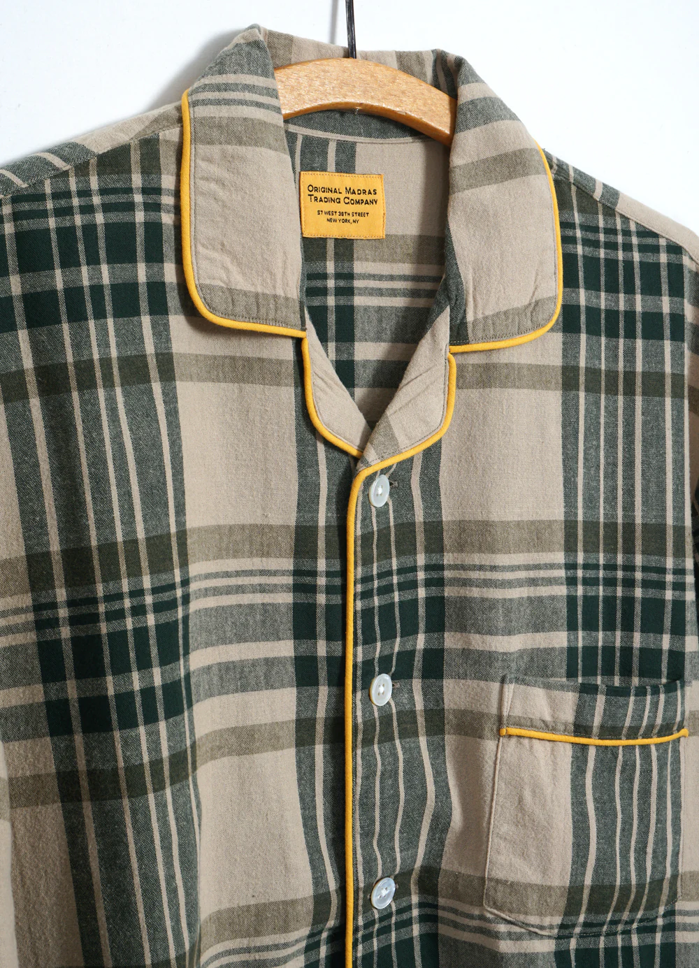 PAJAMA SUIT | Winter Madras Weave | Green Checks - Image 3
