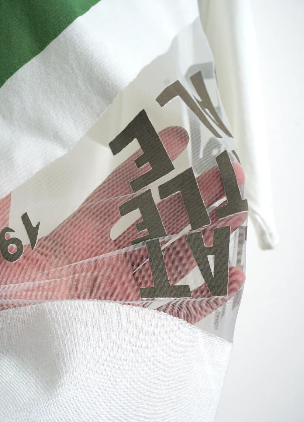 PENNANT & G.G.G | Burn-out Long Sleeve Crewneck | White - Image 2