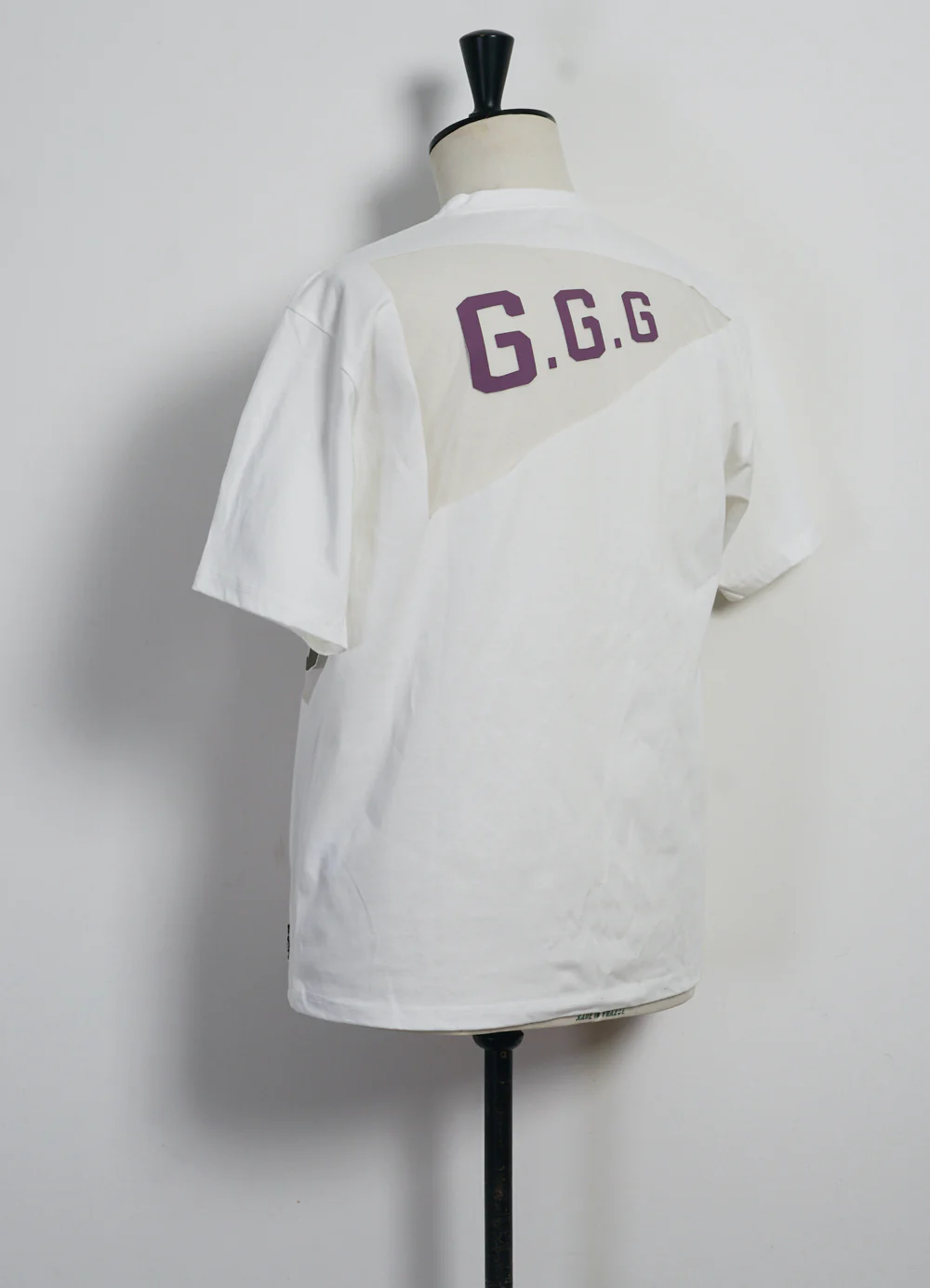 PENNANT & G.G.G | Burn-out Long Sleeve Crewneck | White - Image 4