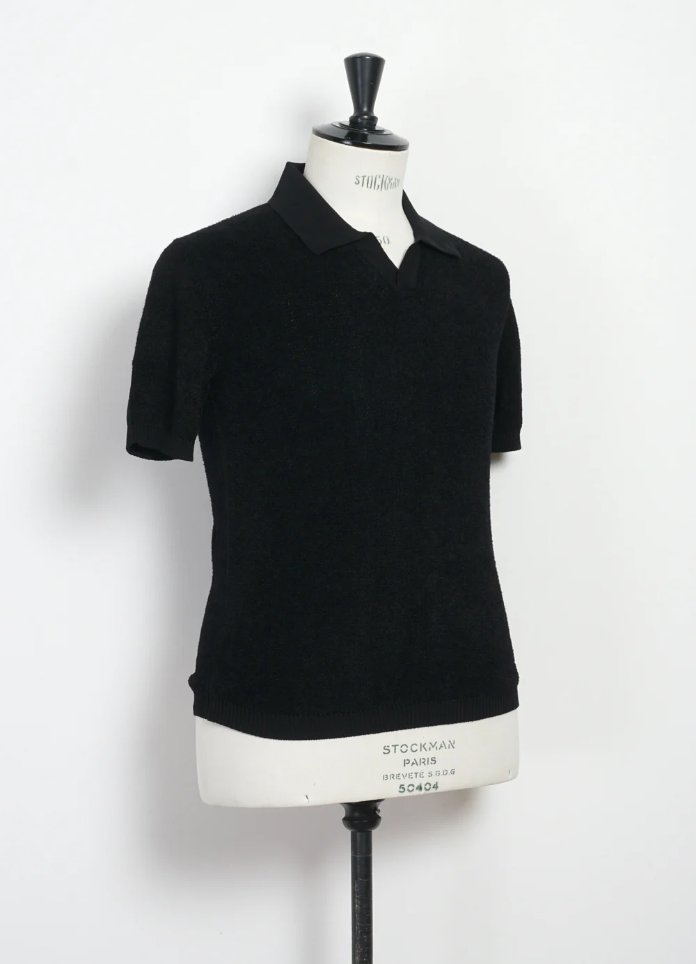 Marlon Brando | Knitted V-Neck Polo | Nero - Image 3